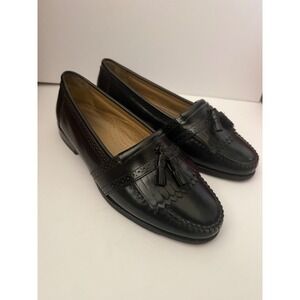 GH Bass Weejuns Frazier Mens Black Leather Kiltie Tassel Loafers 10.5 D